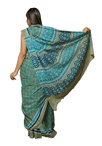 Radhika Handicrafts Women's Cotton Mulmul Hand Block Printed Saree With Blouse Piece_ SH-1044-thumb1