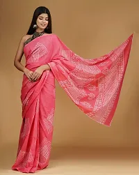 Radhika Handicrafts Women's Mulmul Cotton Hand Block Printed Saree With Blouse Piece_ RH-0967-thumb3