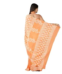 Radhika Handicrafts Women's Cotton Mulmul Hand Block Printed Saree With Blouse Piece_ SH-1013-thumb2