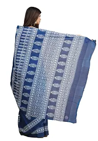 Radhika Handicrafts Women's Mulmul Cotton Hand Block Printed Saree With Blouse Piece_ RH-0962-thumb2