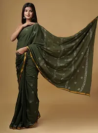 Women's Woven Cotton Saree With Blouse Piece (RH-0987_Multicolor)-thumb3