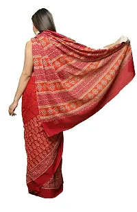 Radhika Handicrafts Women's Cotton Mulmul Hand Block Printed Saree With Blouse Piece_ SH-1050-thumb1