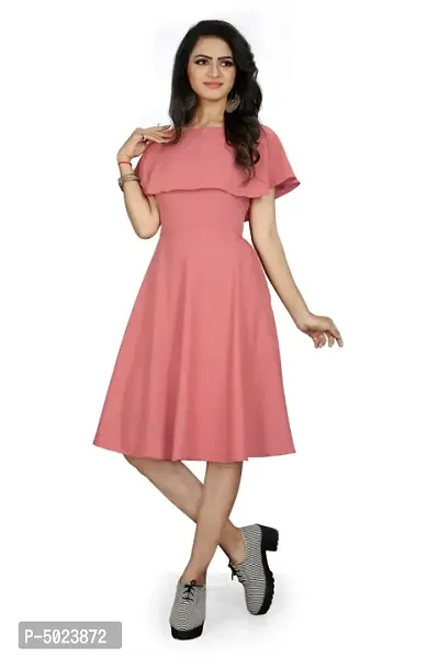 Trendy Beautiful American Crepe Knee Length Dress-thumb0