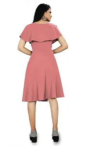 Trendy Beautiful American Crepe Knee Length Dress-thumb2