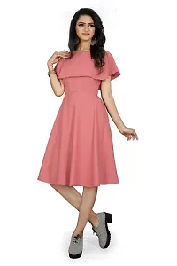 Trendy Beautiful American Crepe Knee Length Dress-thumb1