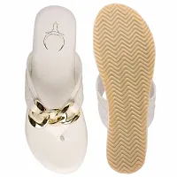 CHAIN-LINK DETAIL CUSHIONED PLATFORM SANDAL FOR WOMEN - WHITE-thumb3