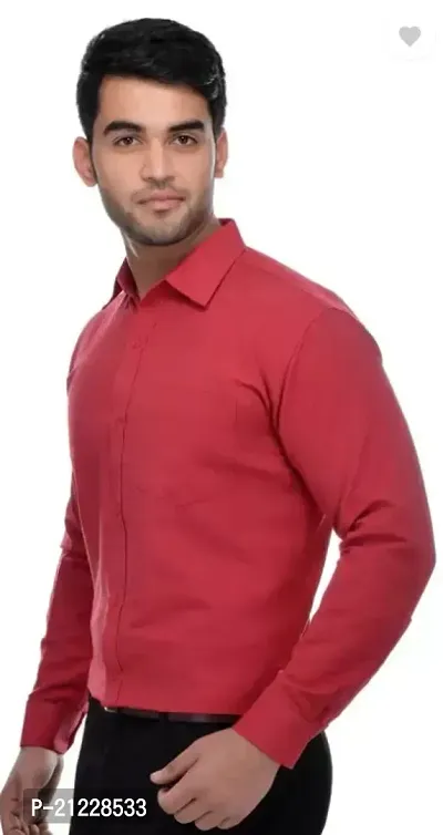 Men Slim Fit Solid Formal Shirt