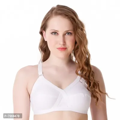 White Non Padded Cups Ideal Coverage with Adjustable Straps Perfect Choice for Regular Wear White Color Bra For Women