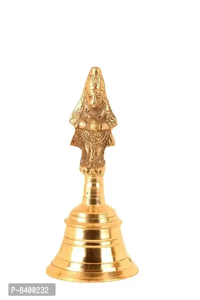 Brass Pooja Puja Hanuman Bell Ghanti, for Poojan Purpose (Hanuman_5 Inch)