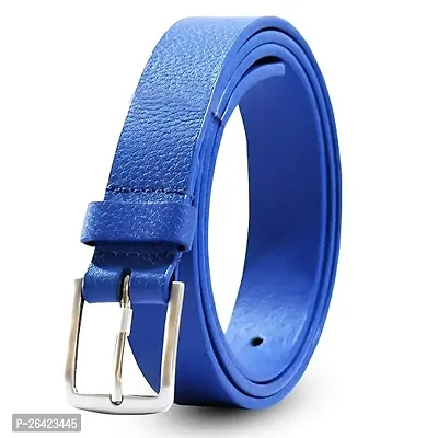 Stylish Blue Synthetic Leather Solid Belts For Men-thumb0