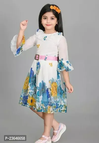 Girls Stylish Cotton Dress-thumb2