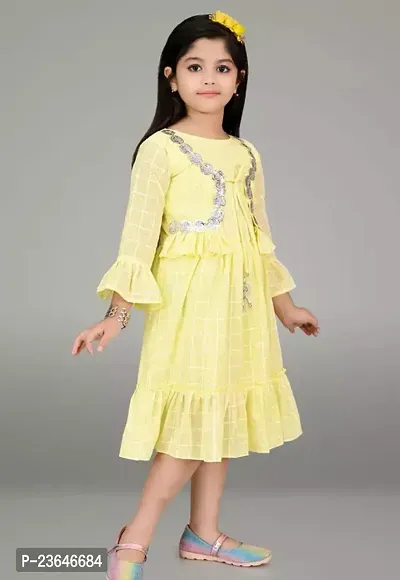 Girls Stylish Cotton Dress-thumb2