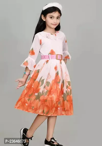 Girls Stylish Cotton Dress-thumb3