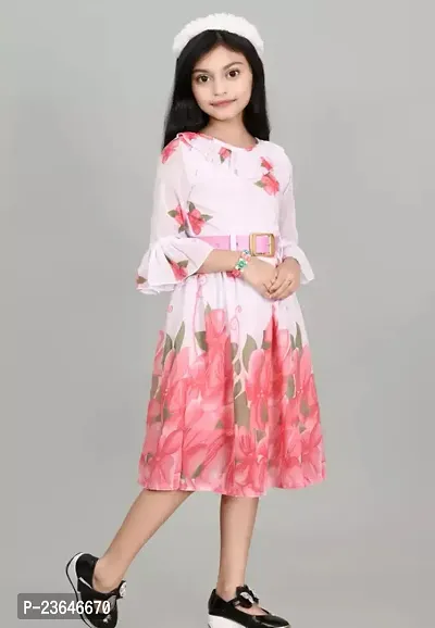 Girls Stylish Cotton Dress-thumb3