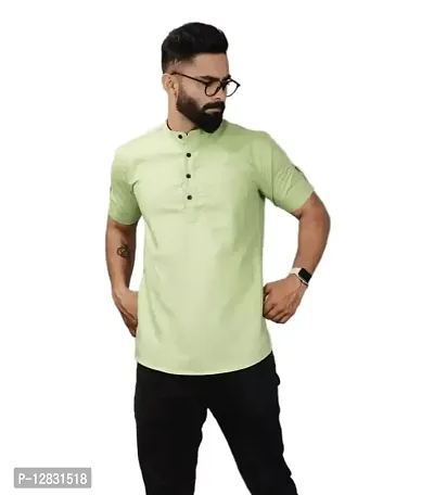 YAVANT Men's Cotton Blend Regular Kurta