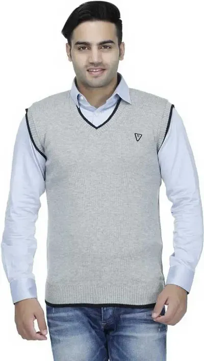 YAVANT Men's Solid Wool Sweater