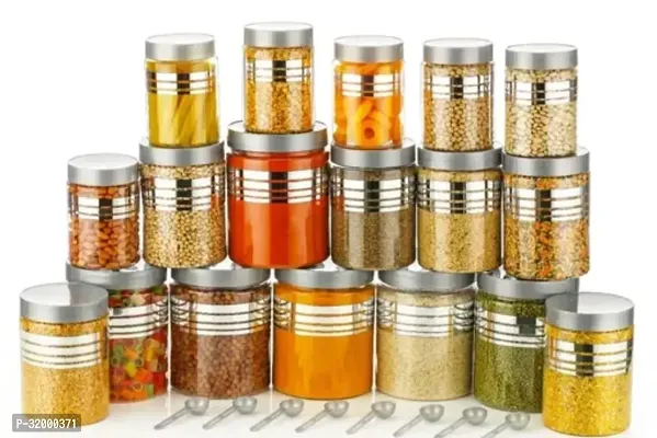 Stylish Plastic Spice Shakers With Spoon Container Box For Kitchen Pack Of 18-thumb0