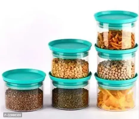 Stylish Plastic DRY Fruit jar Airtight Container Box For Kitchen Pack Of 6