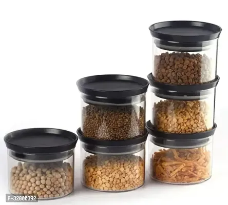 Stylish Plastic DRY Fruit jar Airtight Container Box For Kitchen Pack Of 6-thumb0