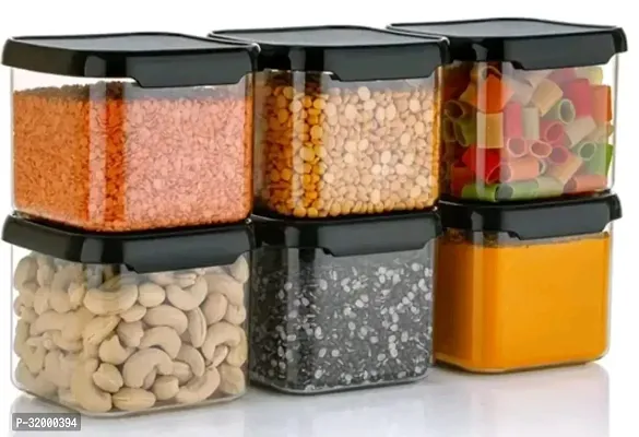 Stylish Plastic DRY Fruit jar Airtight Container Box For Kitchen Pack Of 6-thumb0