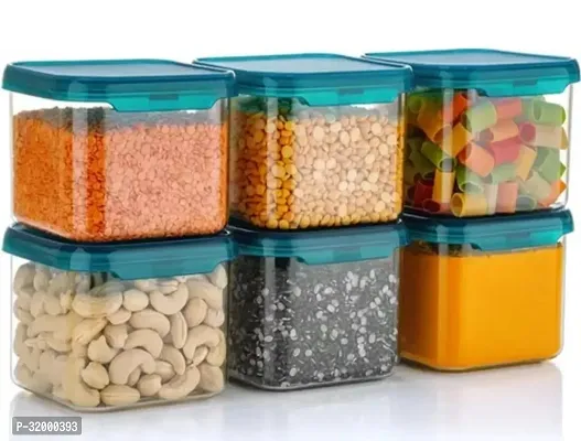 Stylish Plastic DRY Fruit jar Airtight Container Box For Kitchen Pack Of 6-thumb0