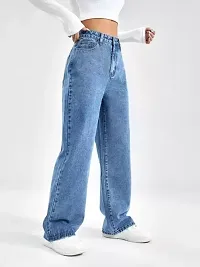 STRAIGHT LIGHT BLUE JEANS FOR WOMEN AND GIRLS-thumb3