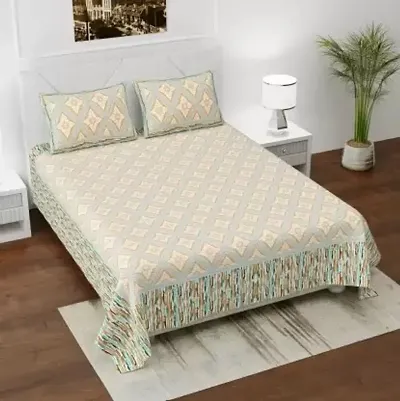 Comfortable Cotton Floral King Size Bedsheets (90*108 Inch)