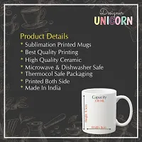 Designer Unicorn Printed Ceramic Coffee Mug You are not 60, You are 18 with 42 Year of Experience Gift for 60th Birthday (White)-thumb4