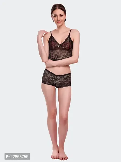 Comfortable Black Lace Combo Bra And Panty For Women-thumb3