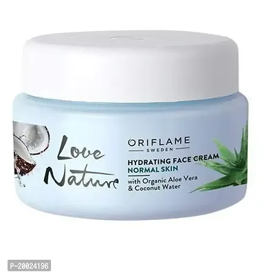 Oriflame LOVE NATURE Hydrating Face Cream with Organic Aloe Vera  Coconuthellip;