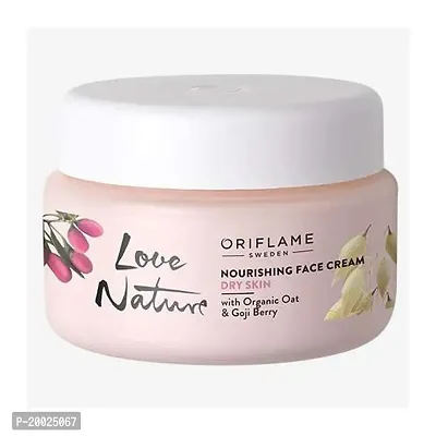 Oriflame LOVE NATURE Nourishing Face Cream with Organic Oat  Goji Berry 50G