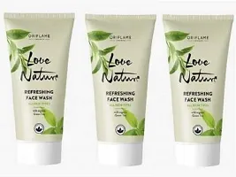 Oriflame love nature refreshing face wash with organic green tea pack of 3-thumb1