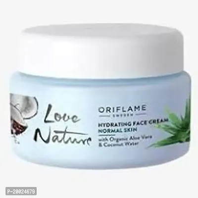 oriflame love nature hydrating face cream with organic aloe vera and coconut water