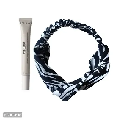 Even Out Eye Cream 15ML and stylish hair/head band Women  girls (ASSORTED)(Combo) (by Ori flame)