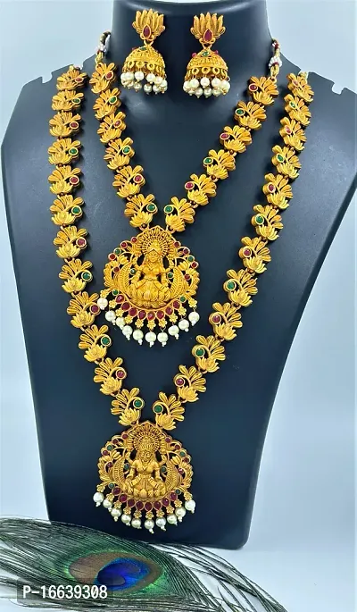 Govindam Elite Glittering Combo Necklace Set-thumb0