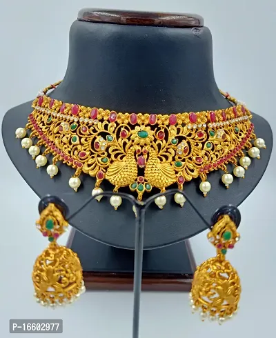 Peacock Necklace Jewellery Set - Buy Peacock Necklace Jewellery Set online  in India