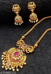 Govindam Allure Graceful Long Pendant Necklace Set-thumb1