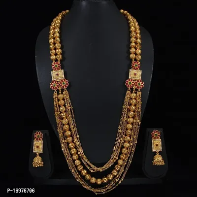 Shimmering Charming Long Mala Necklace Set