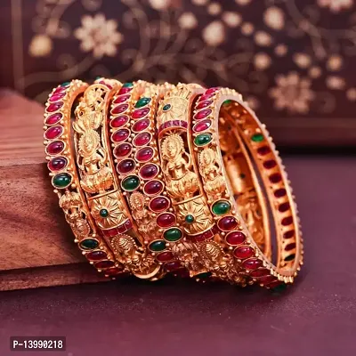 Laxmi Temple Bangle Set-thumb0