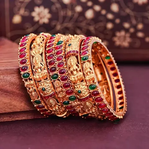 Traditional Alloy Temple Bangles