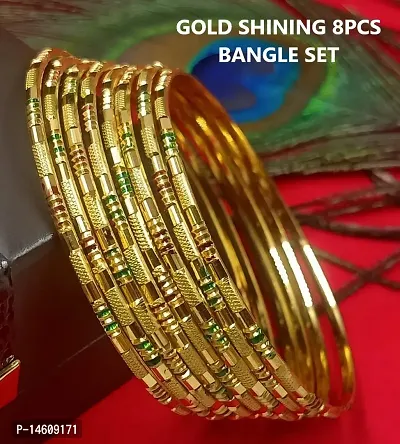 Govindam Meenakari Gold Bangle set