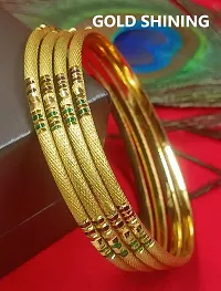 Govindam Meenakari Gold Bangle Set-thumb1