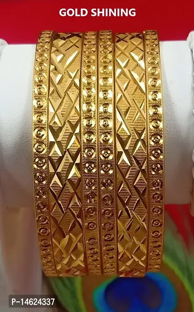 Govindam Gold Polished Bangles
