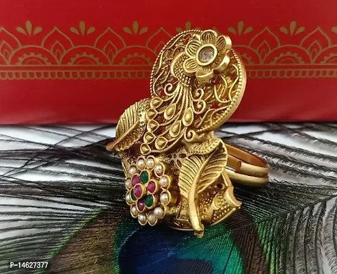 Premium Quality Brass Ring With Rajwadi Matte Finishing