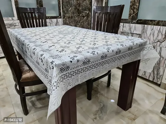 Designer Floral 6 Seater Table Cover (Multicolor PVC)