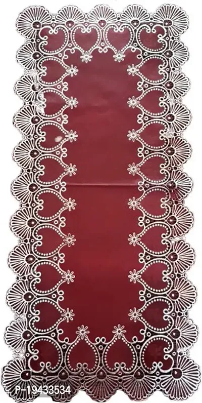 Designer Maroon 80 Cm Table Runner (PVC)