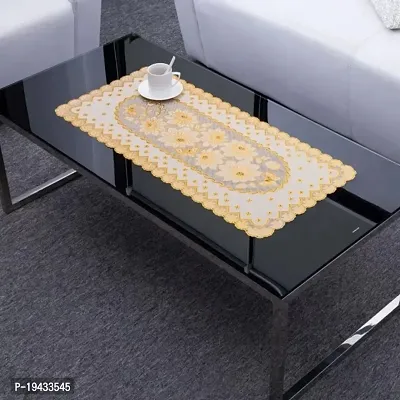 Designer Golden 84 Cm Table Runner (Lace)