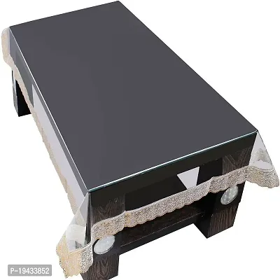 Blue Diamond Solid 4 Seater Table Cover (Transparent PVC)-thumb0