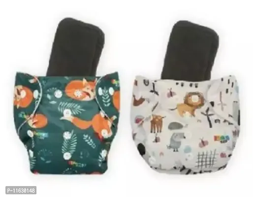 Adjustable Baby Cloth Button Diaper Pack of 2