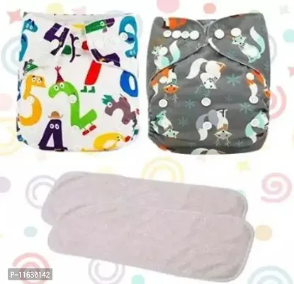 Baby Washable Cloth Diaper Nappies Pack of 2-thumb0